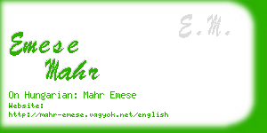 emese mahr business card